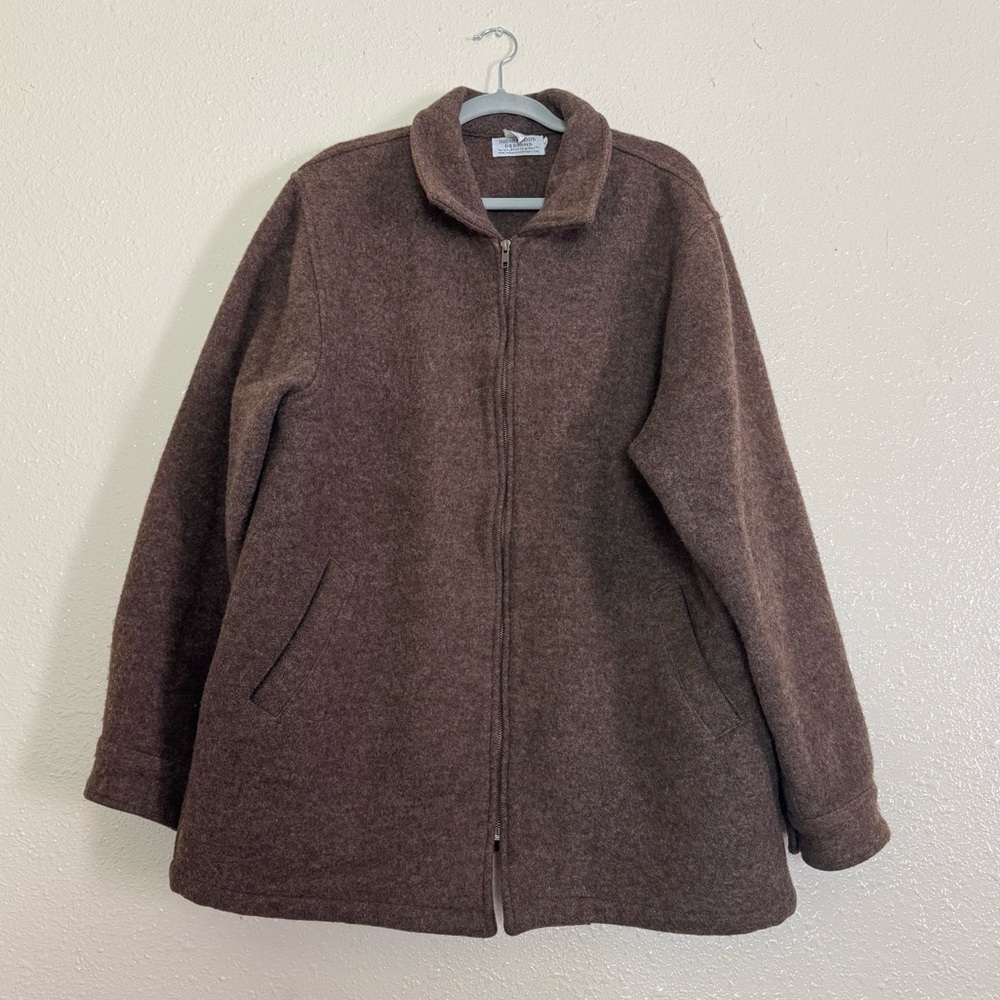 Indigenous Designs Vintage Wool Zip Up Heavy Duty Coat